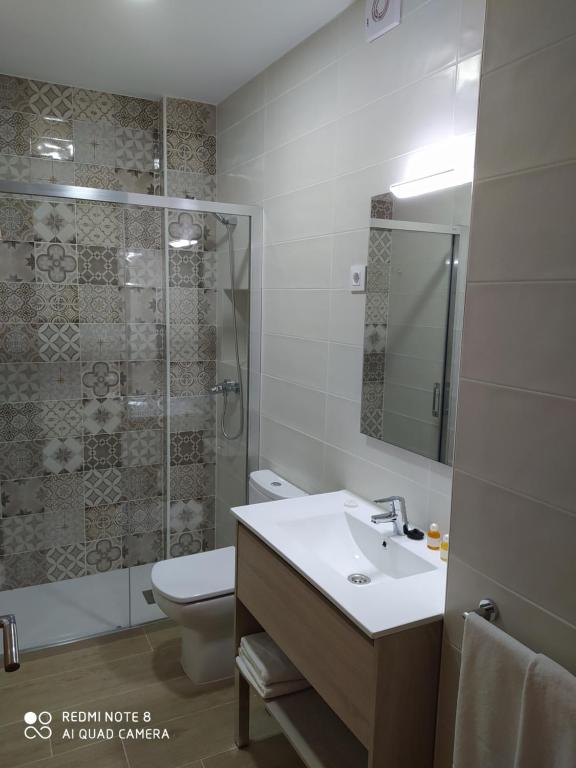 Koupelna v ubytování Apartamentos Alameda