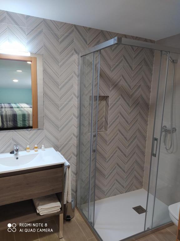 Koupelna v ubytování Apartamentos Alameda