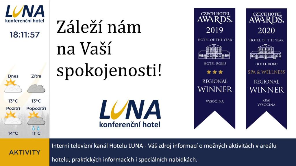 Certyfikat, podpis lub inny dokument wystawiony w obiekcie Hotel Resort Luna