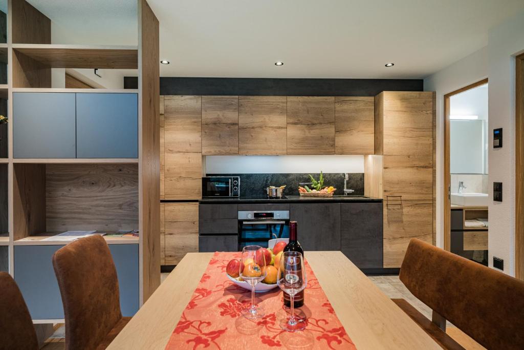 Kuchyň nebo kuchyňský kout v ubytování Appartement Förra