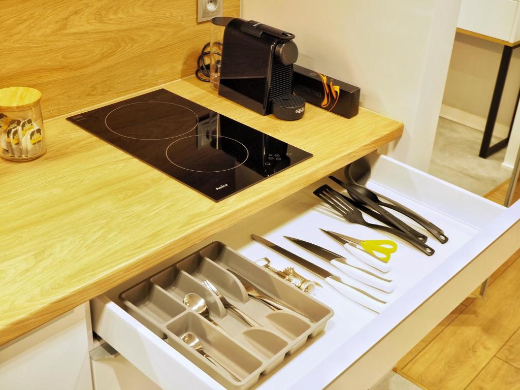 Kuchyňa alebo kuchynka v ubytovaní LM Ventus Apartment