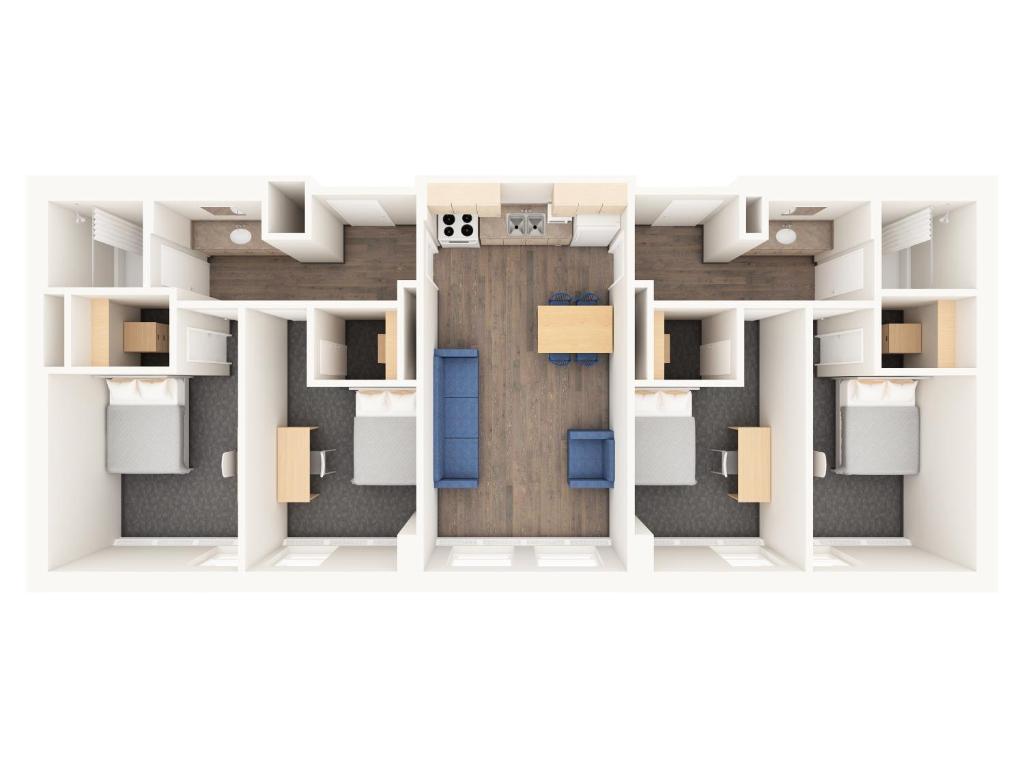 Půdorys ubytování SAIT Residence & Conference Centre - Calgary