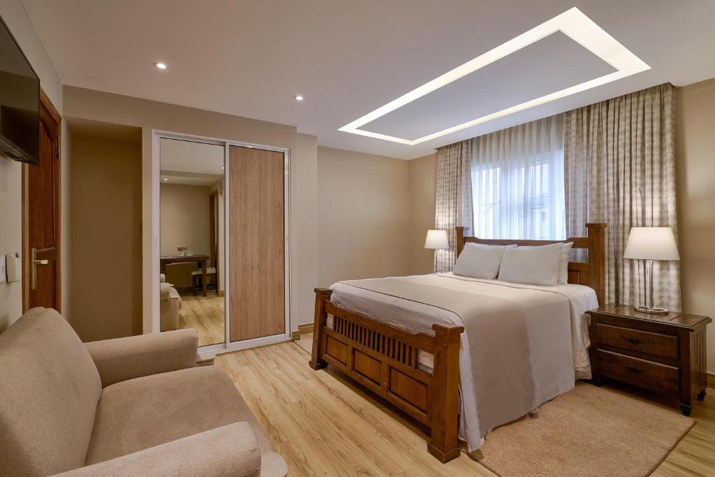 Voodi või voodid majutusasutuse Hotel Riazor toas
