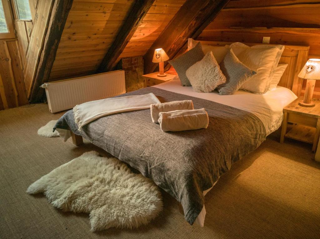 Postel nebo postele na pokoji v ubytování Chez Bear