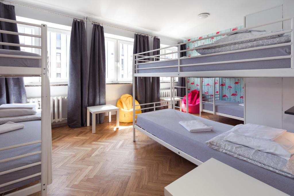 Posteľ alebo postele v izbe v ubytovaní Tatamka Hostel