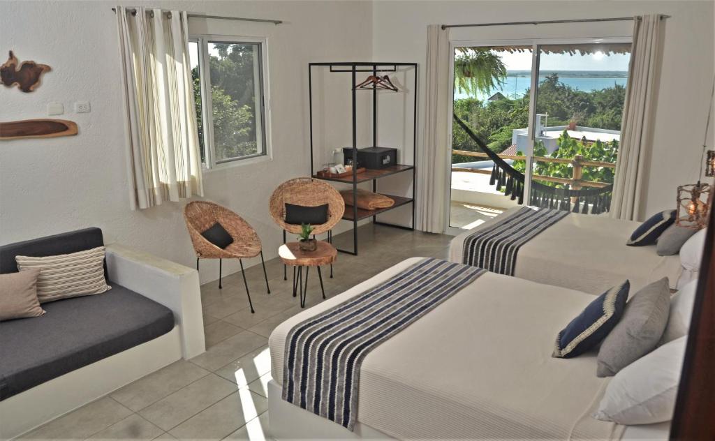 Posezení v ubytování Hotel Aires Bacalar