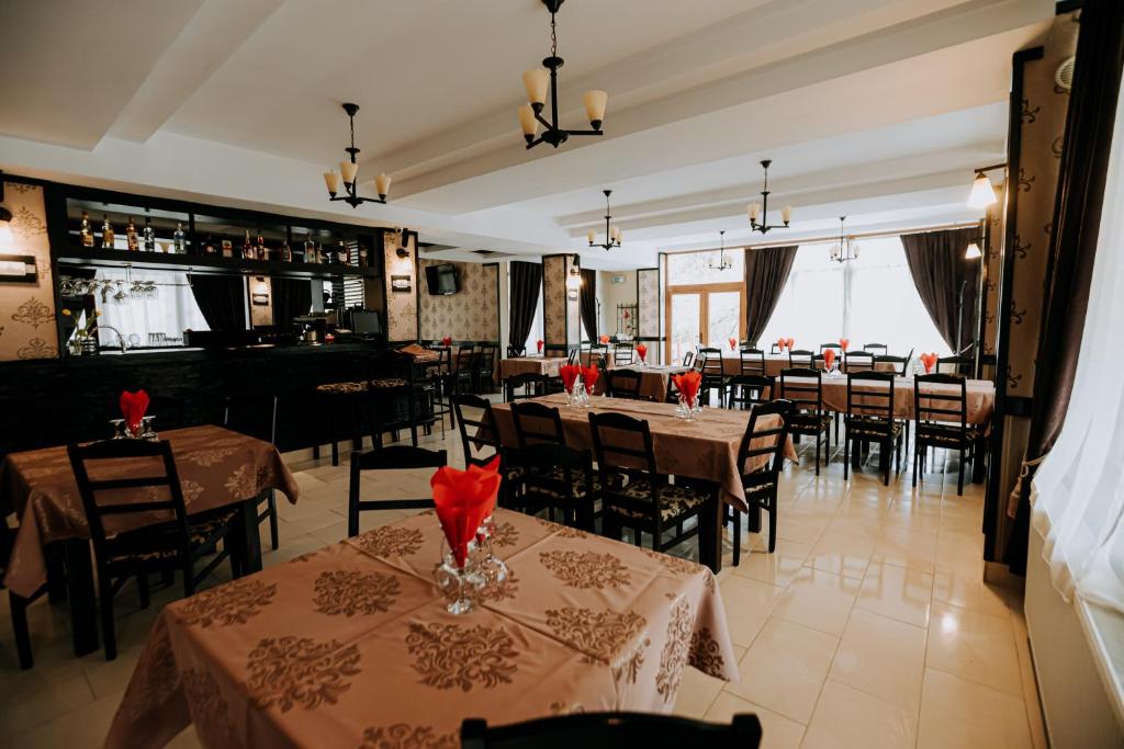 Restaurace v ubytování Guest house Lacul Linistit