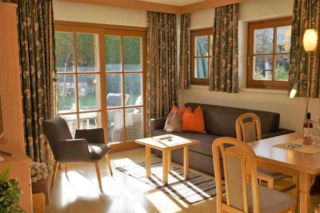 A seating area at Landhaus Schneider