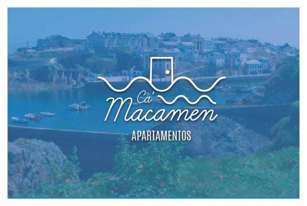 una señal que dice ni manzaniner y un lago en Ca MaCaMen Tapia, en Tapia de Casariego