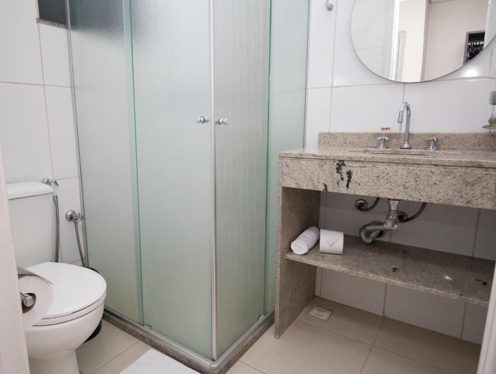 Koupelna v ubytování Hotel Bramig