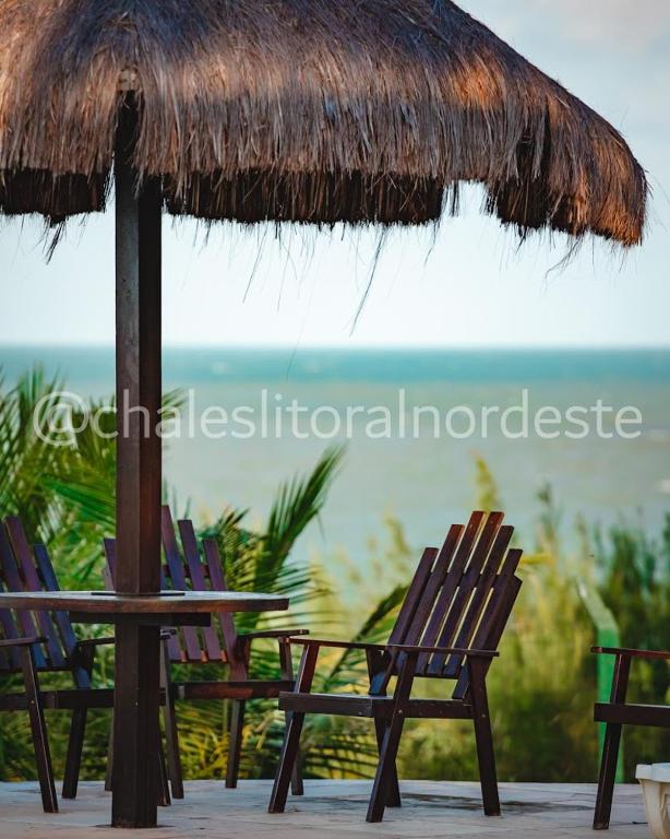 Chalé com piscina privada vista mar-Zumbi-RN