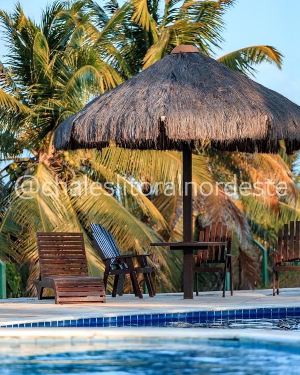  Chalé com piscina privada vista mar-Zumbi-RN