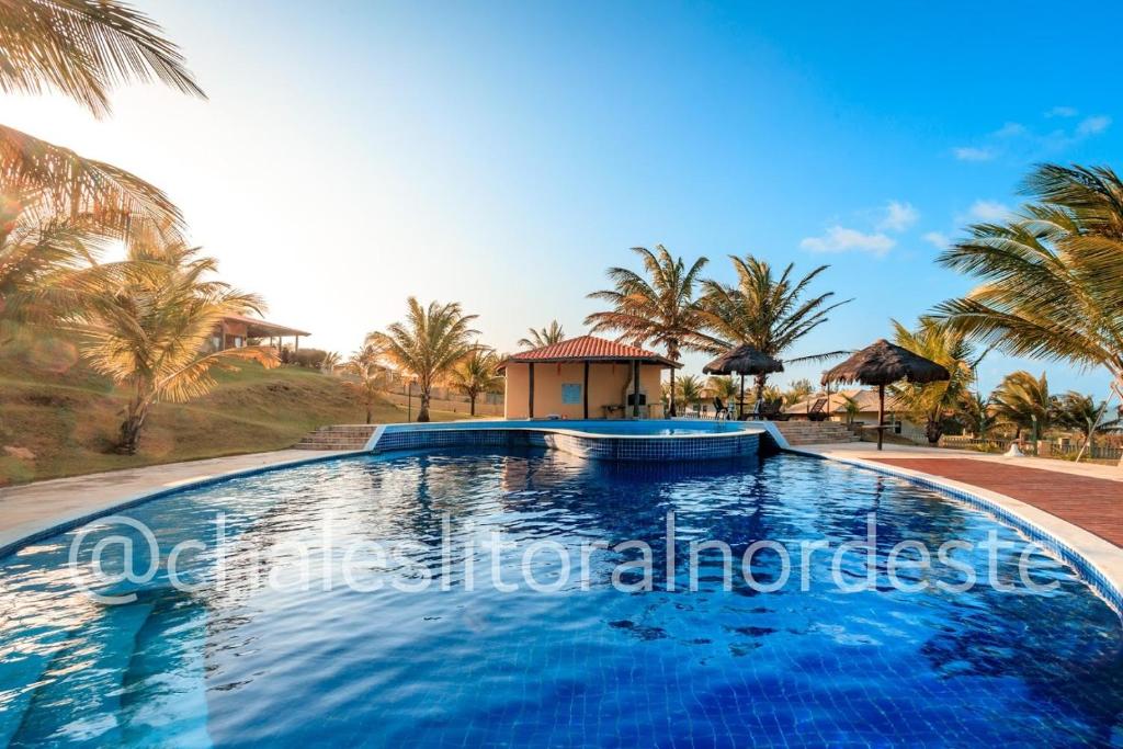  Chalé com piscina privada vista mar-Zumbi-RN