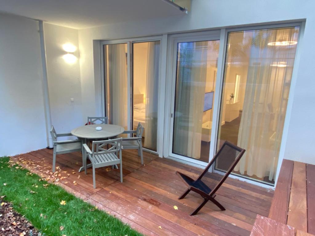 Patio alebo iná vonkajšia časť ubytovania Steiner Residences Vienna Vorgartenstrasse