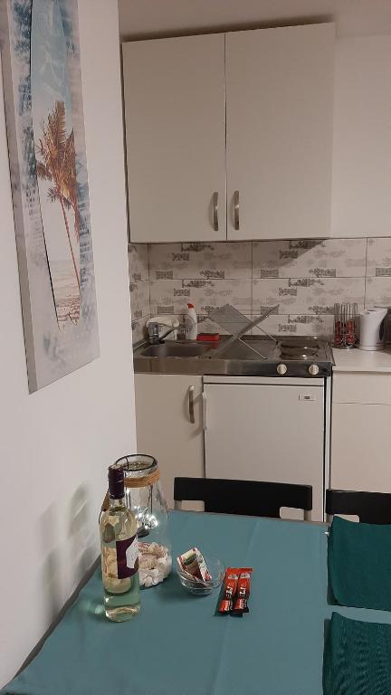 Kuchyň nebo kuchyňský kout v ubytování Onix - Orfű Apartman