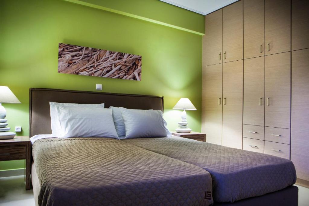Łóżko lub łóżka w pokoju w obiekcie Eucalyptus Apartments Apartment Meli
