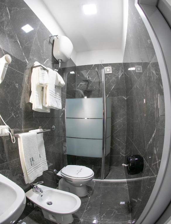 Koupelna v ubytování Hotel Trionfal