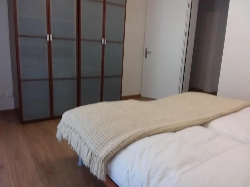 Postel nebo postele na pokoji v ubytování Ferienwohnung "Andre und Mariana" in Täsch, Wallis, Schweiz
