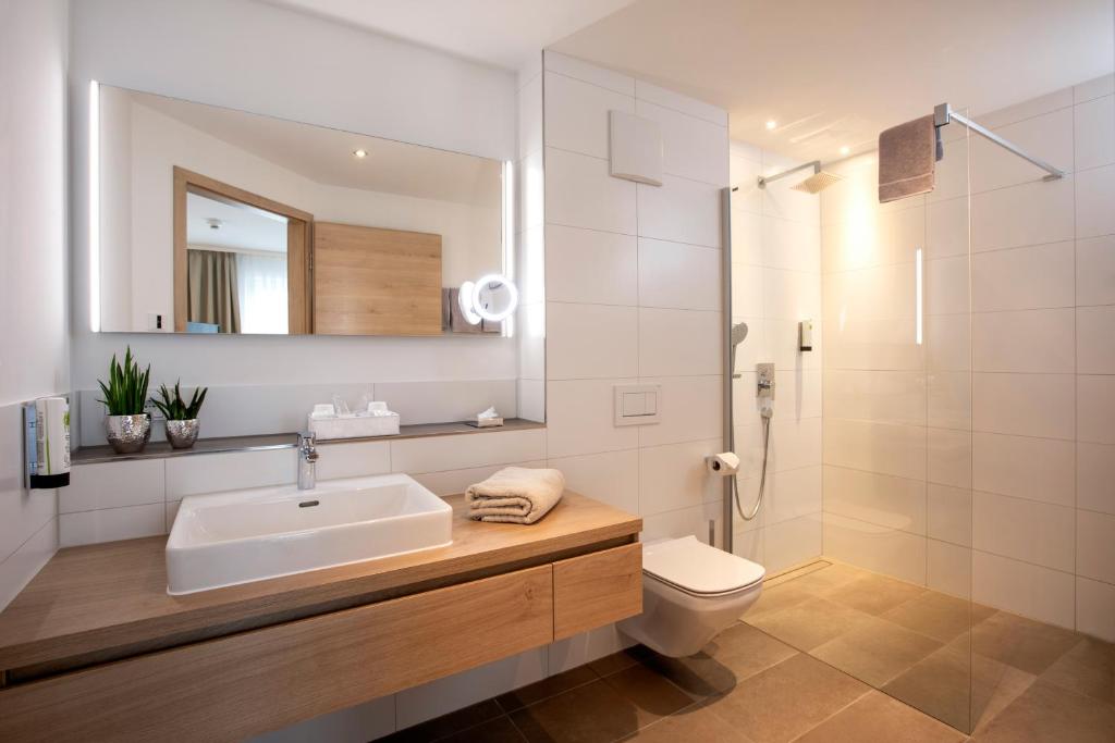 Koupelna v ubytování Kohlers Hotel Engel