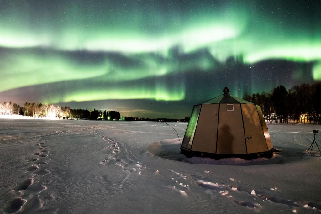Arctic Guesthouse & Igloos v zimě