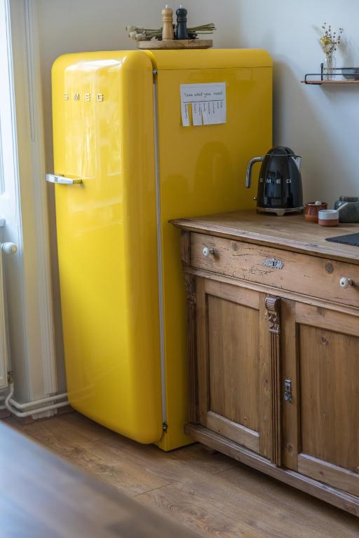 Kuchyň nebo kuchyňský kout v ubytování Goger Apartman