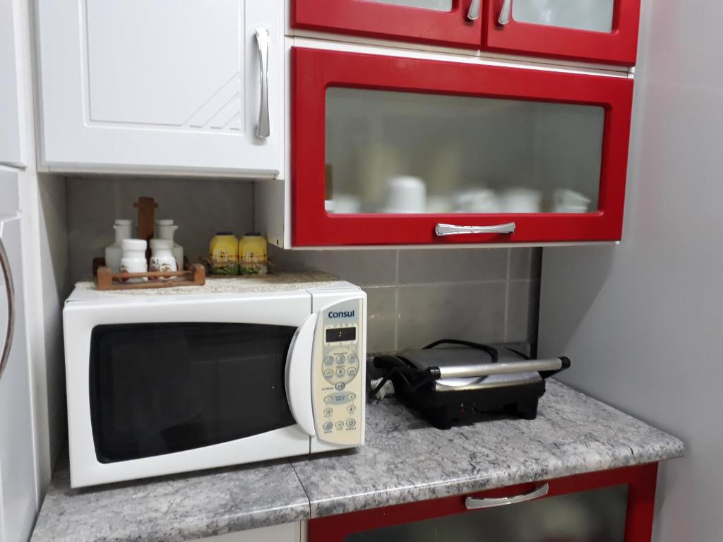  Apto Varanda Gourmet frente ao mar com Wi-Fi