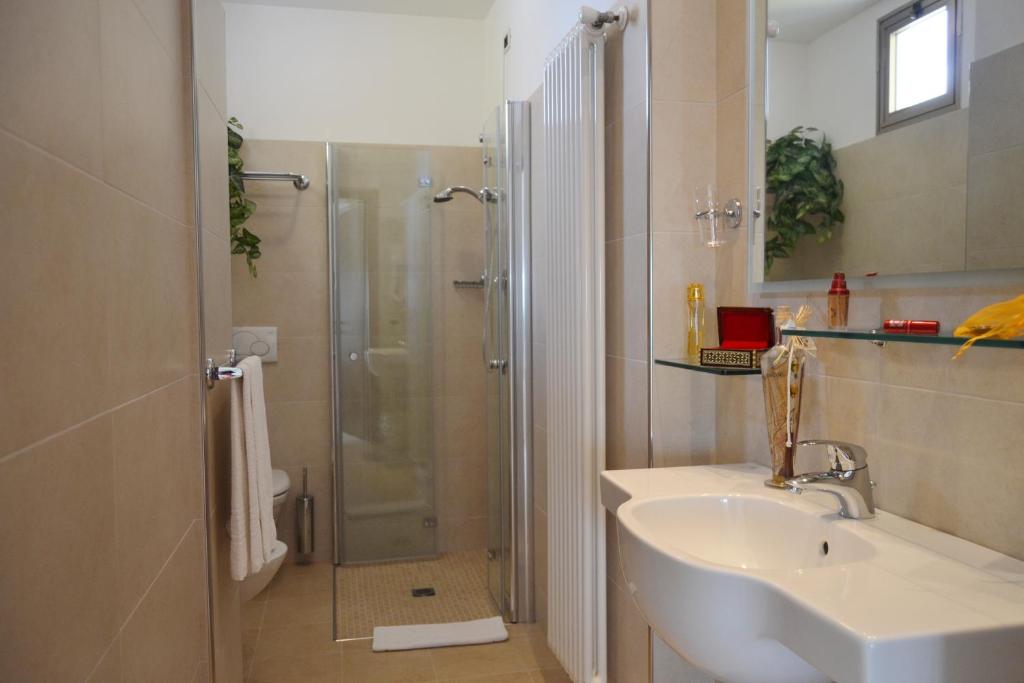 Koupelna v ubytování Hotel Zeus