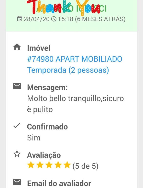  Apart Mobiliado Temporada