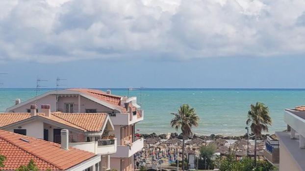 a view of the ocean from a building at Sapore di Mare in Montesilvano