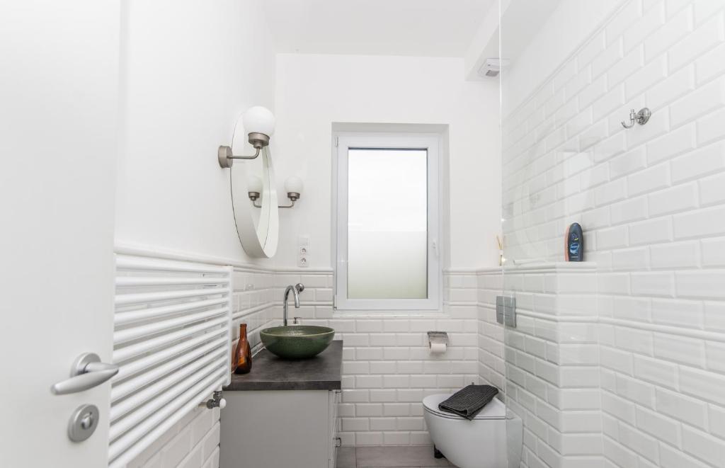 Koupelna v ubytování Vinorell Apartman