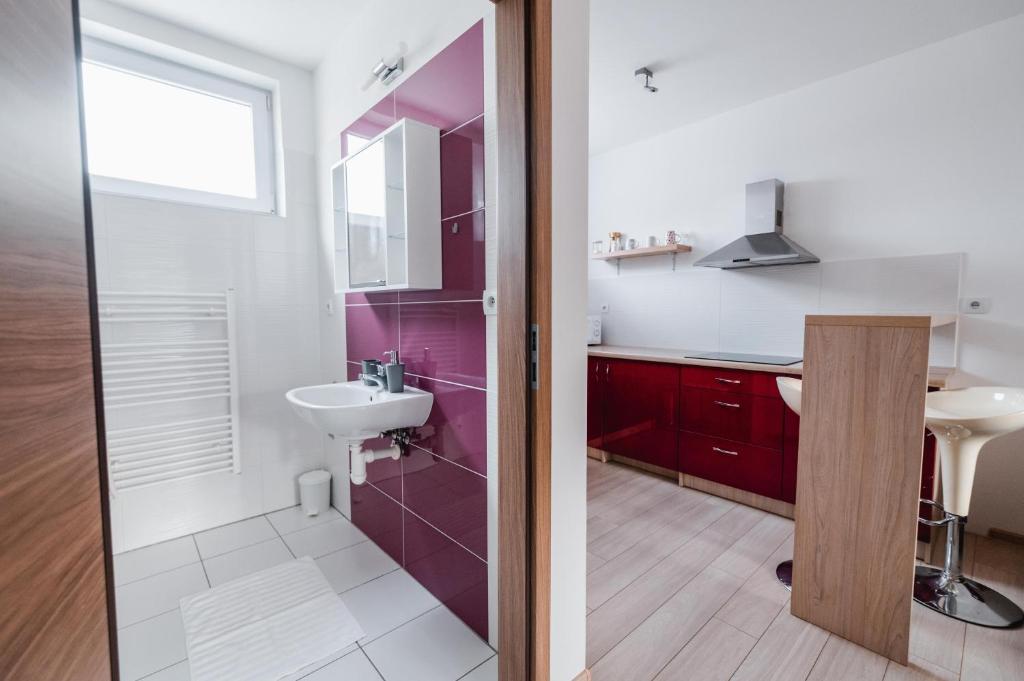 Koupelna v ubytování Apartmány pre Vás