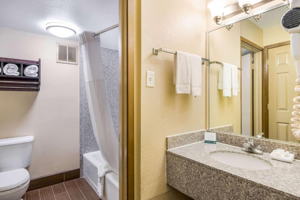 Koupelna v ubytování Quality Inn