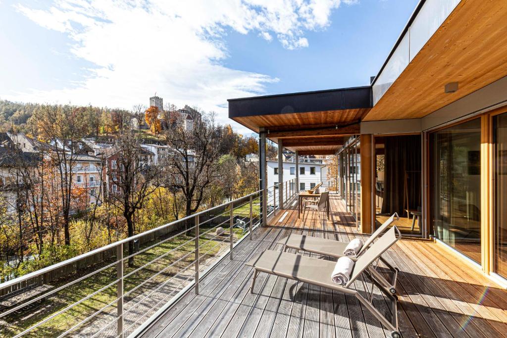 Balkón alebo terasa v ubytovaní Kronplatz LOFT Bruneck