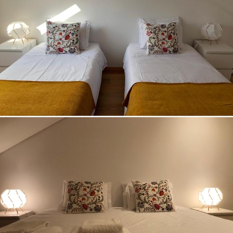 Postel nebo postele na pokoji v ubytování Casa dos Remedios