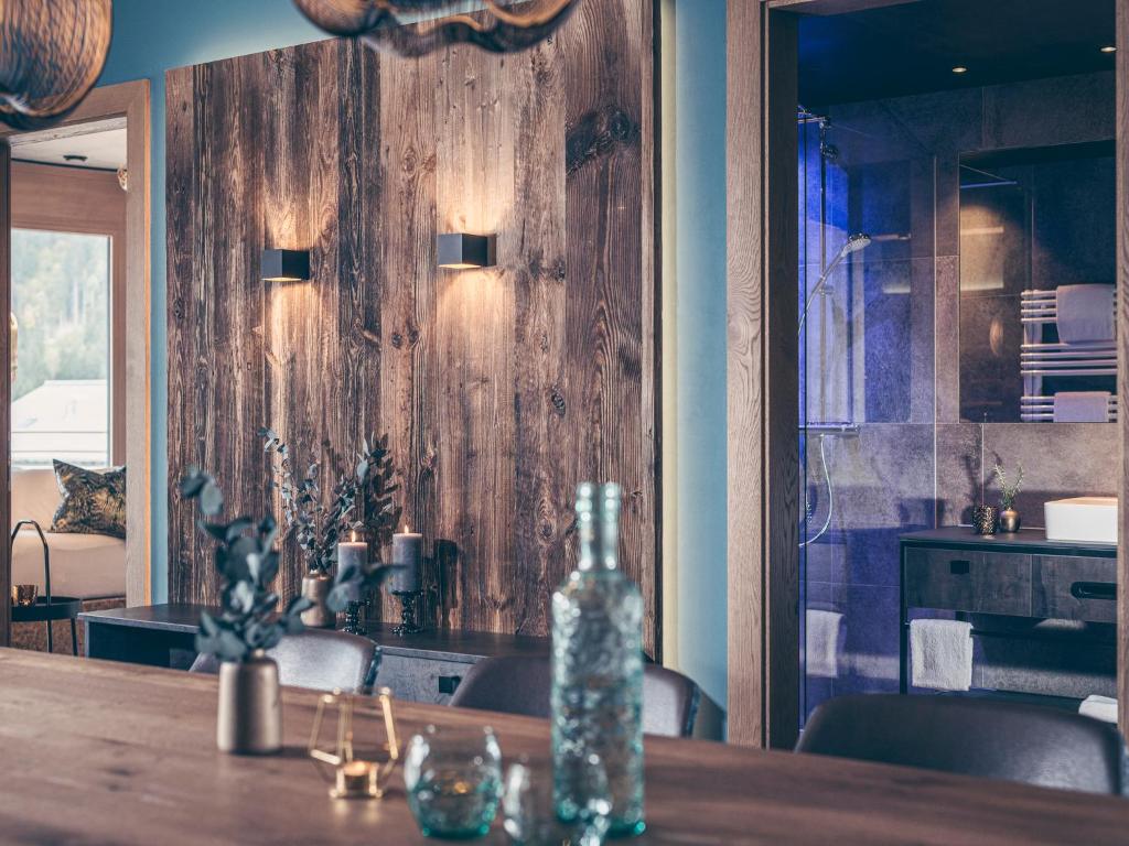 Kuchyň nebo kuchyňský kout v ubytování Sieghard Suites Mayrhofen