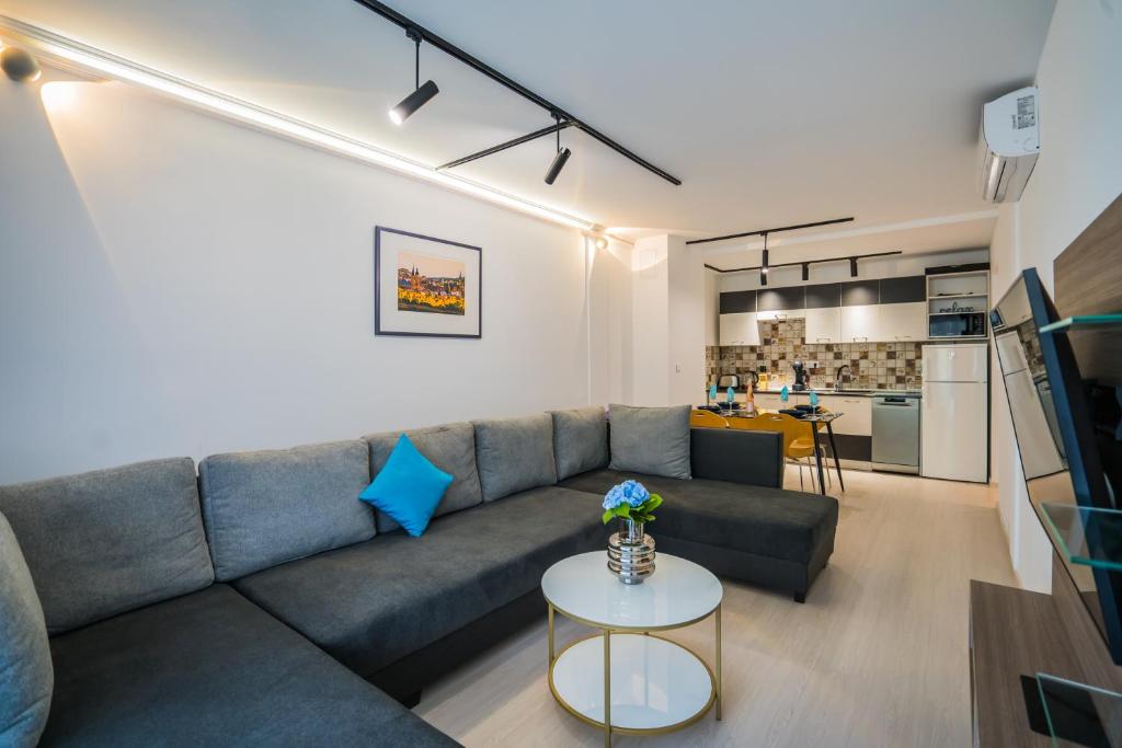 Kuchyňa alebo kuchynka v ubytovaní MyFlat B-Lake Silver Apartment