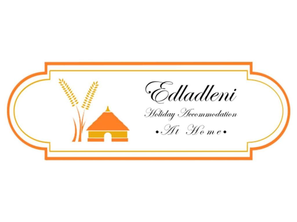 un'etichetta per un ristorante con una casa e un fienile di Edladleni Holiday Accomodation a Durban