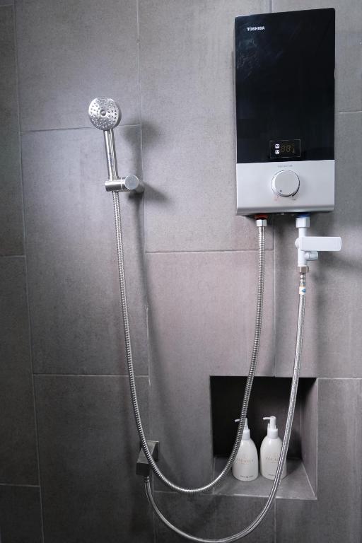 Koupelna v ubytování Li CALLA Resort Trat