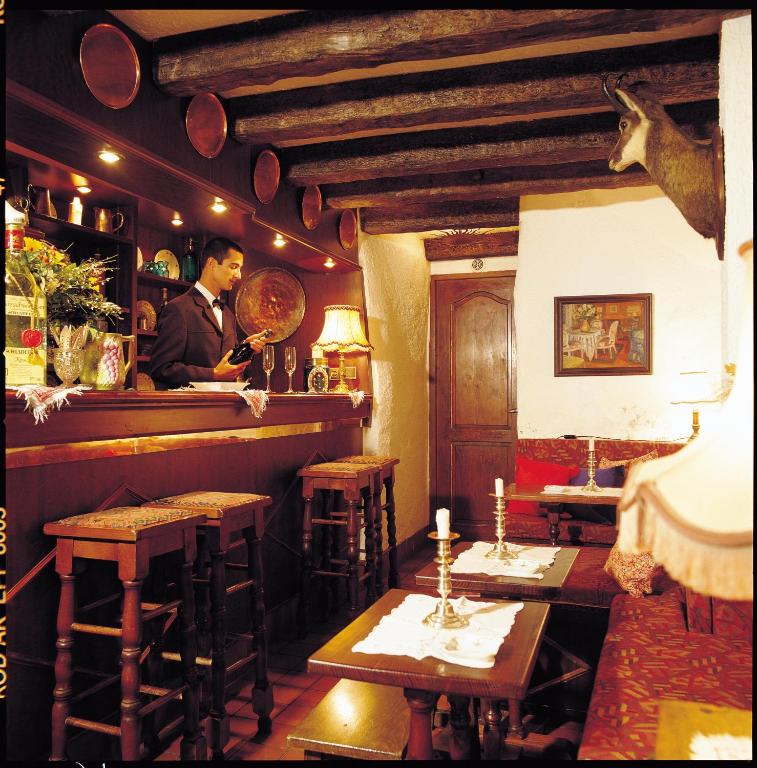 Posezení v ubytování L'Auberge du Choucas