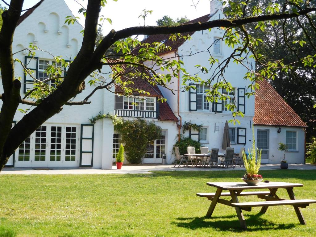 Zahrada ubytování B&B Domein Rodin