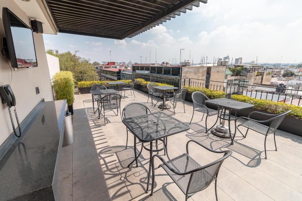 Balkón nebo terasa v ubytování Six Hotel Guadalajara Expiatorio
