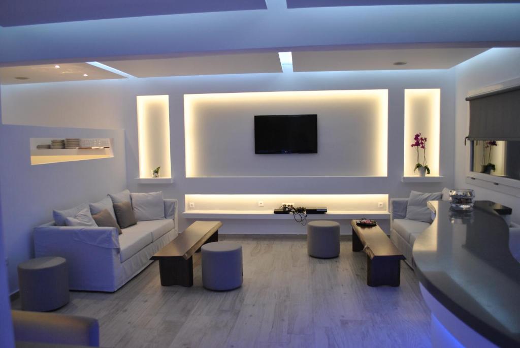 TV o dispositivi per l'intrattenimento presso Petinaros Hotel