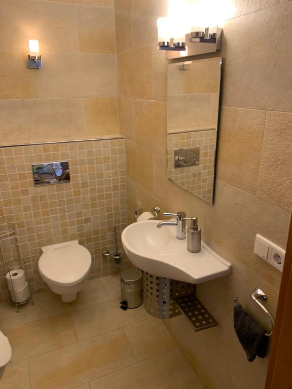 Koupelna v ubytování AschaffApartment 4 Schlafzimmer bis 10 Personen bei Aschaffenburg