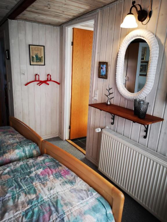 Postel nebo postele na pokoji v ubytování Gæste anneks hos Hanne