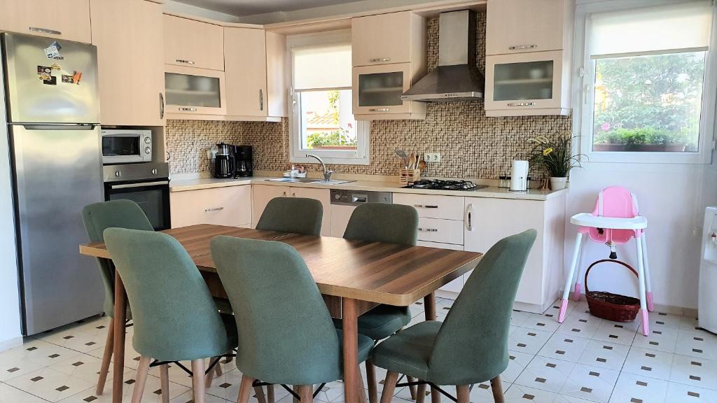 Kuchyň nebo kuchyňský kout v ubytování Dalyan Villa Amazon