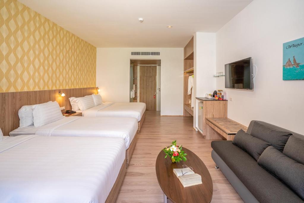 The Briza Beach Resort, Samui - SHA Plus - 带花园的家庭房间