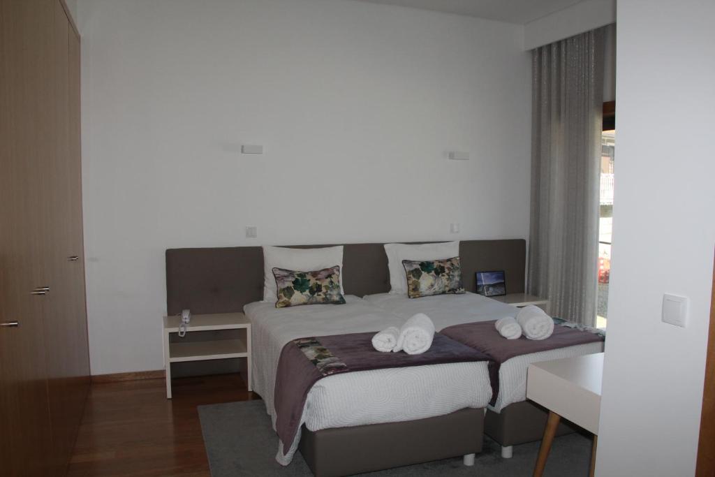 Uma cama ou camas num quarto em Hotel Rural da Freita