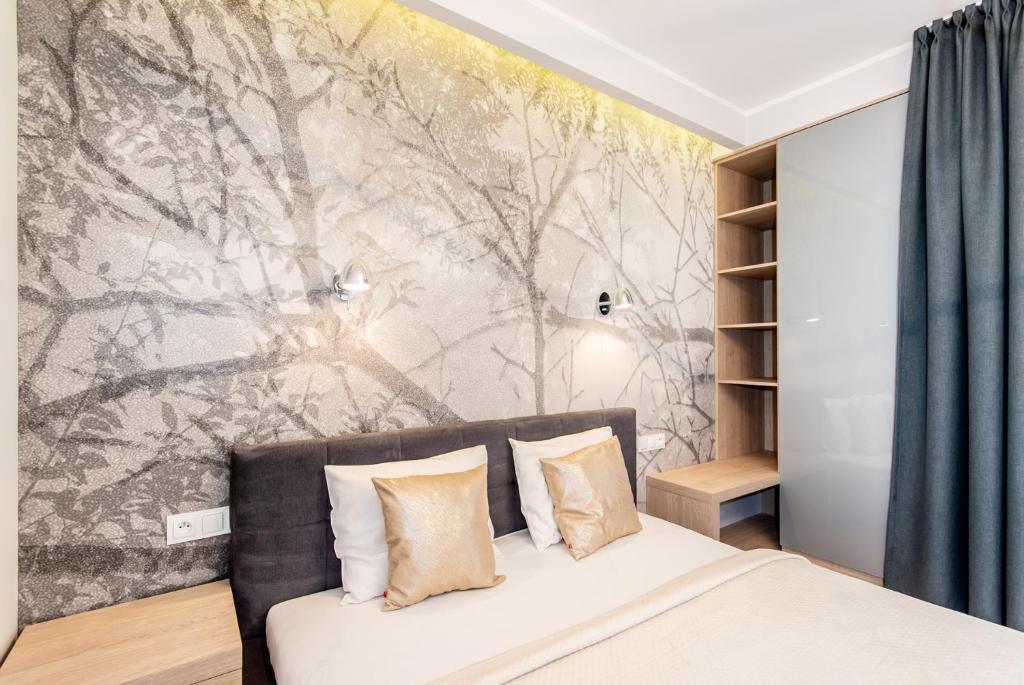 Posteľ alebo postele v izbe v ubytovaní Super-Apartamenty International Fair