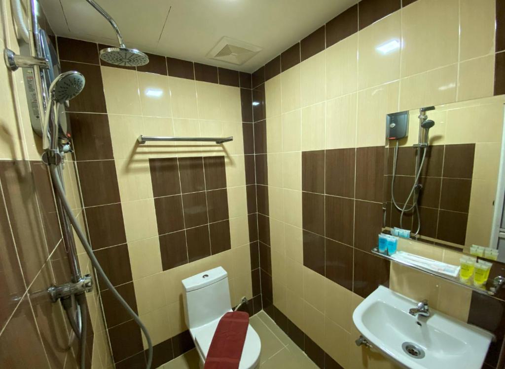Koupelna v ubytování Shobi Hotel Johor Bahru Near CIQ JB