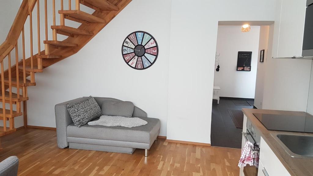 Posezení v ubytování Moderne Maisonette mit Terrasse